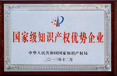 虹潤公司被國家知識(shí)產(chǎn)權(quán)局確定為第一批國家級(jí)知識(shí)產(chǎn)權(quán)優(yōu)勢(shì)企業(yè)